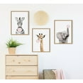 thumbnail image 6 of Kate and Laurel Sylvie Bubble Gum Elephant Framed Canvas Wall Art by Amy Peterson Art Studio, 18x24 Natural, Cute Whimsical Animal Art for Wall, 6 of 6