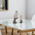 thumbnail image 4 of CTIRCHIU Statue de Jardin Hibou en Résine Blanche pour Décoration Extérieure Design Unique Figurine Résistante aux Intempéries Réaliste, 4 of 6