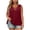 Wine, variant on Ashirexll Summer Tops for Women Plus Size Casual Fashion Solid Color Sleeveless Blouse Loose Top