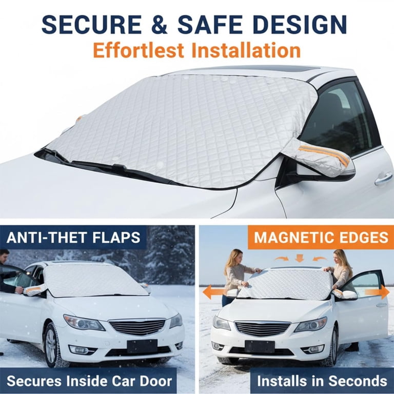 Car Windshield Protector Cover, Magnetic Windshield Cover, for Cars ...