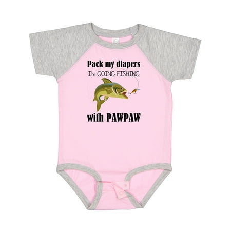 

Inktastic Pack My Diapers I m Going Fishing with Pawpaw Gift Baby Boy or Baby Girl Bodysuit