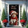 thumbnail image 5 of Festive Christmas Door Wrap Polyester Fabric Decoration for Front Door Indoor Outdoor Holiday Party and Winter Season Decor, 5 of 7