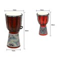 thumbnail image 4 of 4"/6" African Djembe Drum, Traditional Wooden Goat Skin Hand Percussion Musical Instrument, 4 of 5