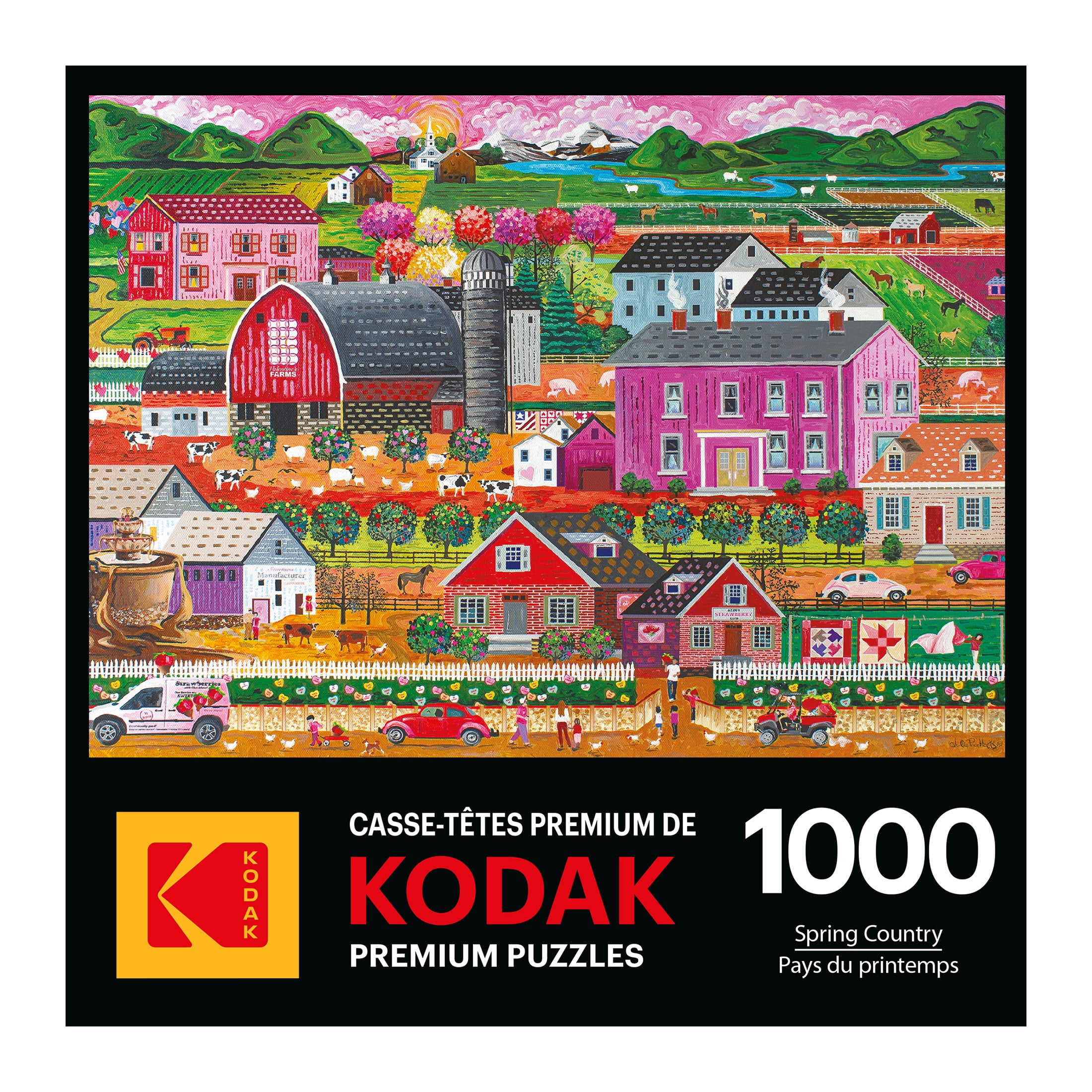 RoseArt Kodak 1000-Piece Spring Country Adult Interlocking Jigsaw Puzzle