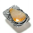 thumbnail image 2 of Natural Fossil"Coral Gemstone Handmade 925 Sterling Silver Ring Size 8, 2 of 2