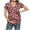 Red, variant on Celivon Womens Maternity Nursing Tops Floral Print Short Sleeve Breastfeeding Shirt Flattering Comfy Pregnancy Clothes