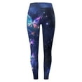 thumbnail image 5 of Bibifish Women's Yoga Pants Galaxy Butterfly Yoga Pants Butterfly Print Elastic Waist Lightweight Sports Outdoor Walking Funny Leggings, 5 of 5