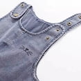 thumbnail image 6 of ITSAME Easter Toddler Girls Denim Jumpsuit, Cute Bunny Ear Loose Fit Sleeveless Festival Fashion Romper Blue 6M, 6 of 9