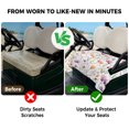 thumbnail image 4 of Golf Cart Seat Covers for 2 Seater,Spring Tulip Flower Microfiber Cart Seat Towel Blanket,Watercolor Spring Garden Fruit Leaf Absorbent NonSlip Bench Seats Protector for Golf Course 51"x31", 4 of 9
