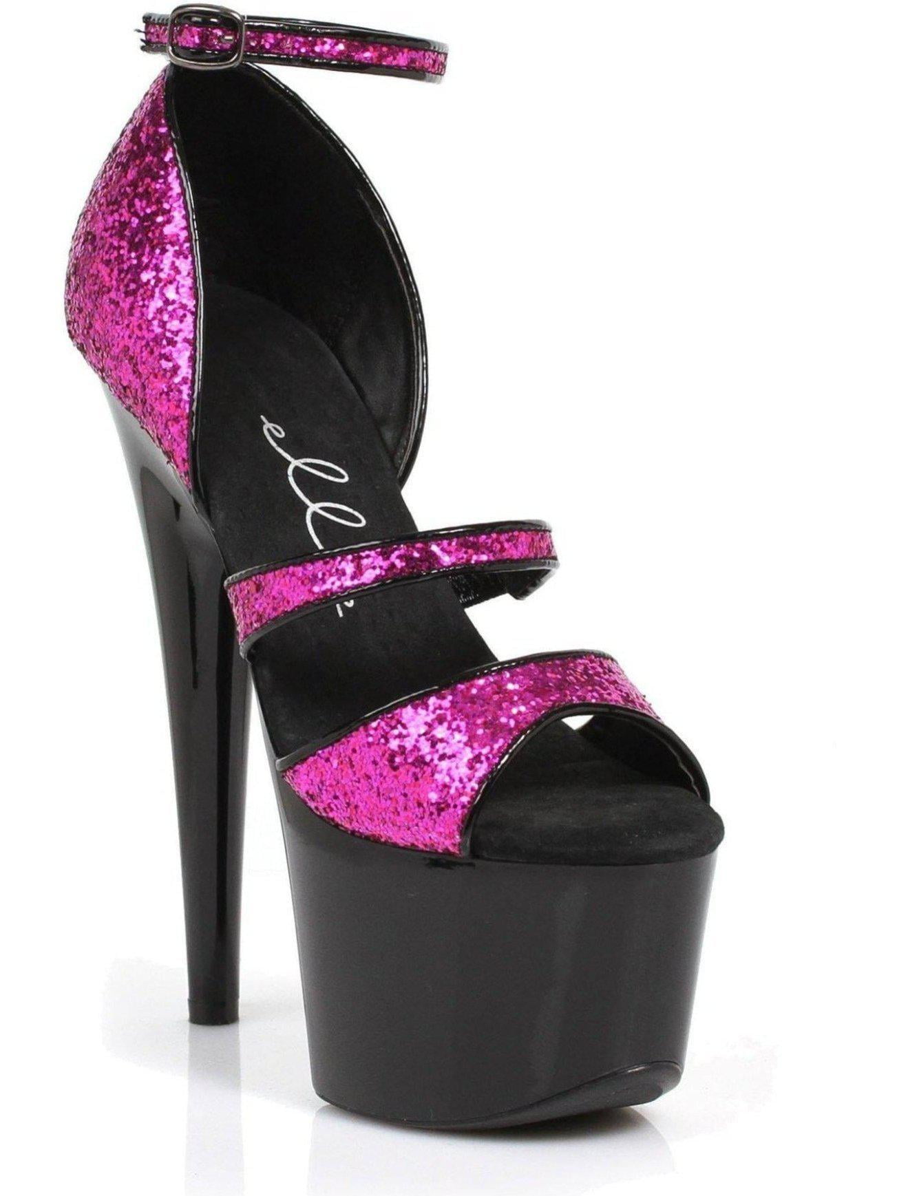 Ellie Shoes E-709-Samie 7 Stiletto with Glitter 6 / Fuchsia - Walmart.com