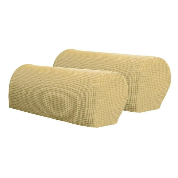 de Reposabrazos de Muebles de Cubierta de Reposabrazos de Muebles No Elástico adaptaciónción Al Sillón Reclinable Cuadrado Curvo Beige perfecl Cubiertas del reposabrazos del sofá