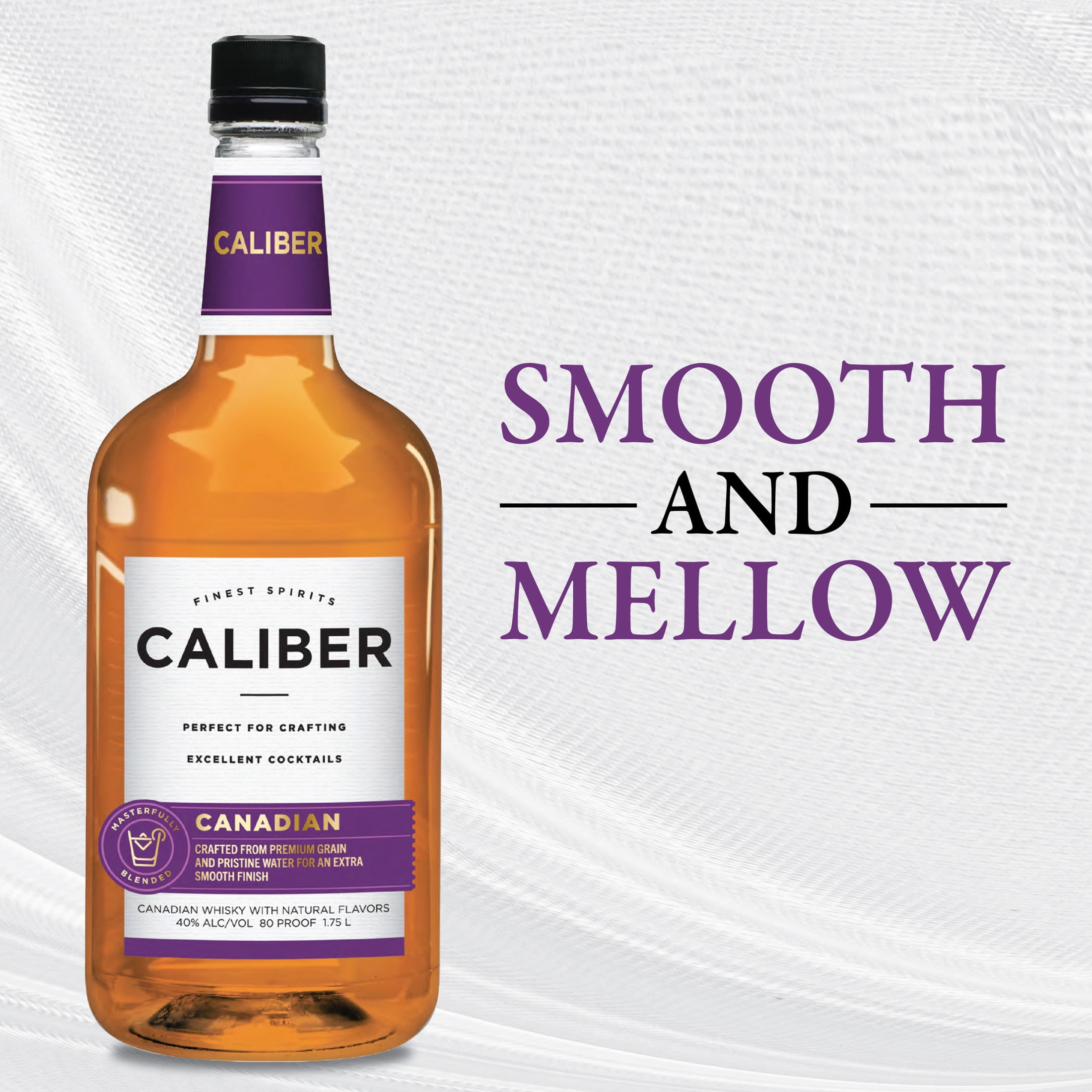 Caliber Canadian Whisky, 1.75L Bottle of Whiskey, 80 Proof
