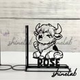 thumbnail image 2 of Shinelab Cute Cow Metal Bookends Animal Name Bookend Gift, Farmhouse Style Desk Bookshelf Decor 5072, 2 of 3