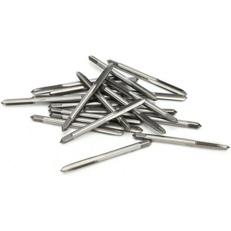 Riousery 20Pcs Alloy Tool Steel Metric Hand Tap Set Durable Screw Thread Tapping Hand Tool M4 Straight Groove Design for Metal Wood Plastic Processing Maintenance