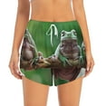 thumbnail image 2 of Goofa Australian White Tree Frog Sitting on Branch Printed Women 2 in 1 Running Shorts,Quick Dry Athletic Workout Shorts,High Waisted Athletic Shorts with Liner Pockets-Medium, 2 of 9