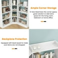 thumbnail image 2 of Winkalon 63.1" Corner Bookshelf, 6 Tier Bookcase with Storage, Corner Shelf with Cabinet, Large Tall Bookshelf for Living Room, Home Office, Bedroom,White, 2 of 9