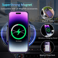 thumbnail image 3 of Magnetic Case for iPhone 14 Pro Max Case, [Military Grade Drop Tested] [Compatible with MagSafe] Translucent Matte Back, Anti-Fingerprint Anti-Scratch Phone Case Cover 6.7, Purple, 3 of 7