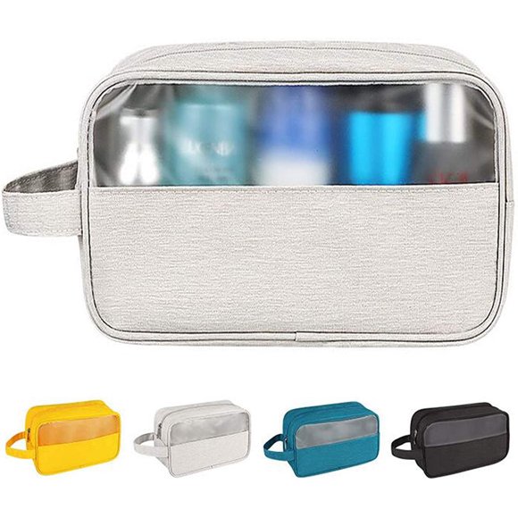 Neceser colgante HUOGUO, organizador de viaje, impermeable, gris