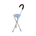 thumbnail image 1 of Muleta plegable con asiento antideslizante, soporta hasta 260 kg, fabricada en acero inoxidable. Redondo Gris, 1 of 8