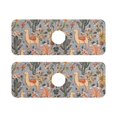 thumbnail image 7 of Yayeee Faucet Mat for Kitchen Sink 14.7" Diatomite Long Splash Guard Pad, Gray Llama Pattern, 2 Pack, 7 of 7