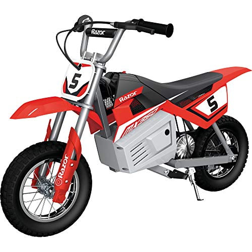 Razor MX350 Fusée de Saleté Enfants Roulent sur 24V Électrique Jouet Motocross Moto Dirt Bike, des Vitesses jusqu'à 14 MPH, Rouge