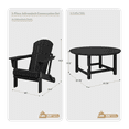thumbnail image 3 of WestinTrends Malibu 5-Piece HDPE Adirondack Chair Outdoor Patio Conversation Set, Red, 3 of 15