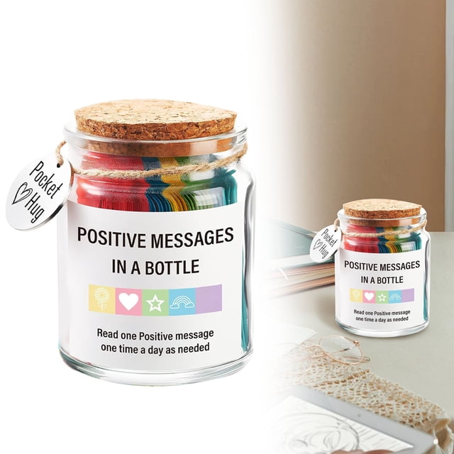 Encouraging Messages Bottle | Positive Affirmation Jar Daily Inspiration Encouraging Words Bottle For Wife Sister Friend