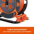thumbnail image 3 of Link2Home Cord Reel Extension Cord 4 Power Outlets – 14 AWG SJTW Cable. Heavy Duty High Visibility Power Cord (60 Feet), 3 of 9