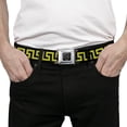 thumbnail image 3 of Buckle-Down Belt, Seatbelt Buckle Belt, Greek Key Black Olive, Youth 22 to 32 Inches, 3 of 9