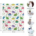 thumbnail image 4 of White Cartoon Dinosaurs Flowers Pattern Blanket,Comfortable Soft Flannel Throw Blanket,All Season,Warm Lightweight Blankets for Sofa Bed Couch Living Room Chair,30"x40", 4 of 4