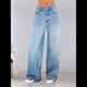 thumbnail image 4 of Pantalones Vaqueros Boyfriend de Pierna para Mujer, de Pierna Recta, de Tiro Bajo, Holgados e Informales. Azul Oscuro M, 4 of 8