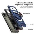 thumbnail image 4 of Compatible for Nokia C110 Case w/Tempered Glass Screen Protector [Military Grade] Ring Car Mount Kickstand Shockproof Hard Phone Case - Blue, 4 of 7