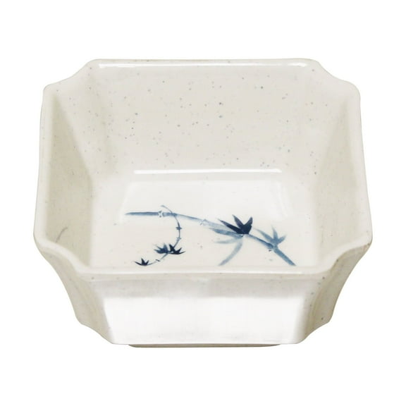 Excellante Blue Bamboo Melamine Dinnerware Collection 4 Oz, 3 1/8" Square Bowl, Comes in Dozen