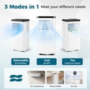 Costway 8000 BTU Portable Air Conditioner with Fan and Dehumidifier Remote Control