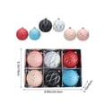 thumbnail image 3 of Kbndieu Colorful Christmas Tree Balls Ornaments, 6PCS 3.15" Pre-Strung Hanging Ornament Decorations, Shatterproof Xmas Bulbs Plastic Hanging Balls for Xmas Tree Holiday Party Decor, 3 of 9