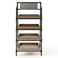 thumbnail image 2 of Furniture of America Kernel Industrial Metal 4-Shelf Bookcase in Sand Black, 2 of 6