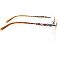 thumbnail image 3 of Womens Optical Eyewear - Oval Shape, Metal Half Rim, Cocoa, 3 of 4