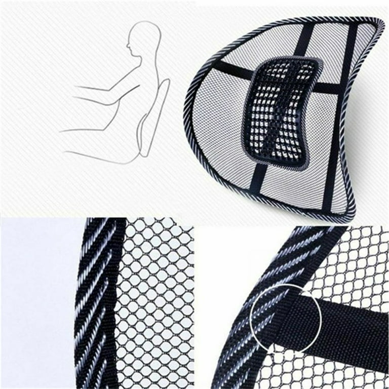 Mesh Lumbar Back Brace Support Office Home Car Seat Chair Cushion Cool —  AllTopBargains