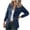 Navy, variant on LYXSSBYX Womens Coats and Jackets Clearance Women's Fashion Casual Lapel Collar Button Pocket Temperament Motorcycle Jacket Leather Jacket Coat