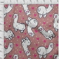 thumbnail image 4 of oneOone Cotton Silk Dusty Rose Fabric Sheep Nursery Decor Quilting Supplies Print Sewing Fabric By The Yard 42 Inch Wide, 4 of 6