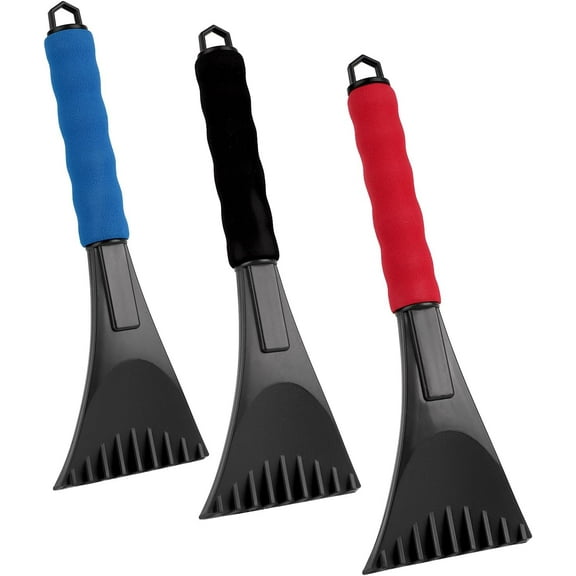 Ice Scraper for Cars and Small Trucks,3pcs Snow Brush Scrapers Car Window Frost Removal with Foam Handle,Ice Removal Accessories