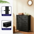 thumbnail image 4 of EDX Fabric Dresser for Bedroom, Tall Dresser with 8 Drawers, Metal Frame, Wood Tabletop, Black, 4 of 8