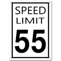 SPEED LIMIT 55 Aluminum Sign, SPEED LIMIT 55" Traffic Sign, Waterproof Sign 8"x12" Metal Sign