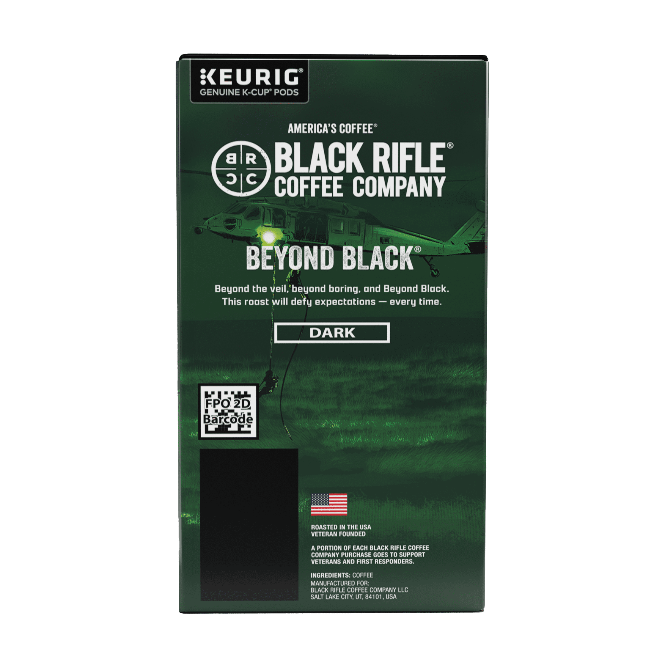 (4 pack) Black Rifle Coffee Company Beyond Black Coffee K-Cups, 88/Carton