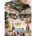 thumbnail image 5 of Happy Birthday Tablecloth Rectangle Table Cloth 60x84 , Waterproof Tablecloth Outdoor Table Cloth, Luxurious Black Golden Cake Fireworks Washable Table Cover for Kitchen Dining Party, 5 of 8