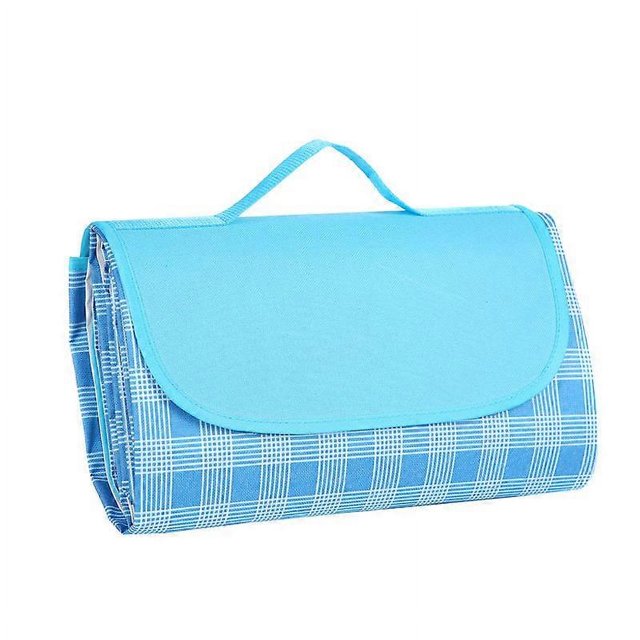 ZHAOCHENG Manta de picnic 200 X 190 cm Tejido impermeable de alta calidad Sin arena ni polvo / Picnic de playa, acampada, senderismo y excursiones 145*80cm azul y blanco
