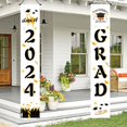 thumbnail image 3 of kjfeif 2024 Graduation Banner Class of 2024 Congrats Grad Porch Sign Party Decorations Supplies Welcome Hanging Door Decor for Indoor Outdoor, 3 of 8