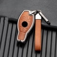 thumbnail image 3 of Car Key Case Cover Key Bag For Mercedes Benz A B C S Class AMG GLA CLA GLC W176 W221 W204 W205 Accessories Holder Shell Keychain, 3 of 10