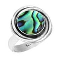 thumbnail image 1 of 925 Silver Ring For Women - Men Multicolor Real Abalone Shell Stone Silver Ring Size 12 Handmade Silver Ring Size 12 Gift For Girl Friend On Birthday 925 Gemstone Silver Jewelry, 1 of 6