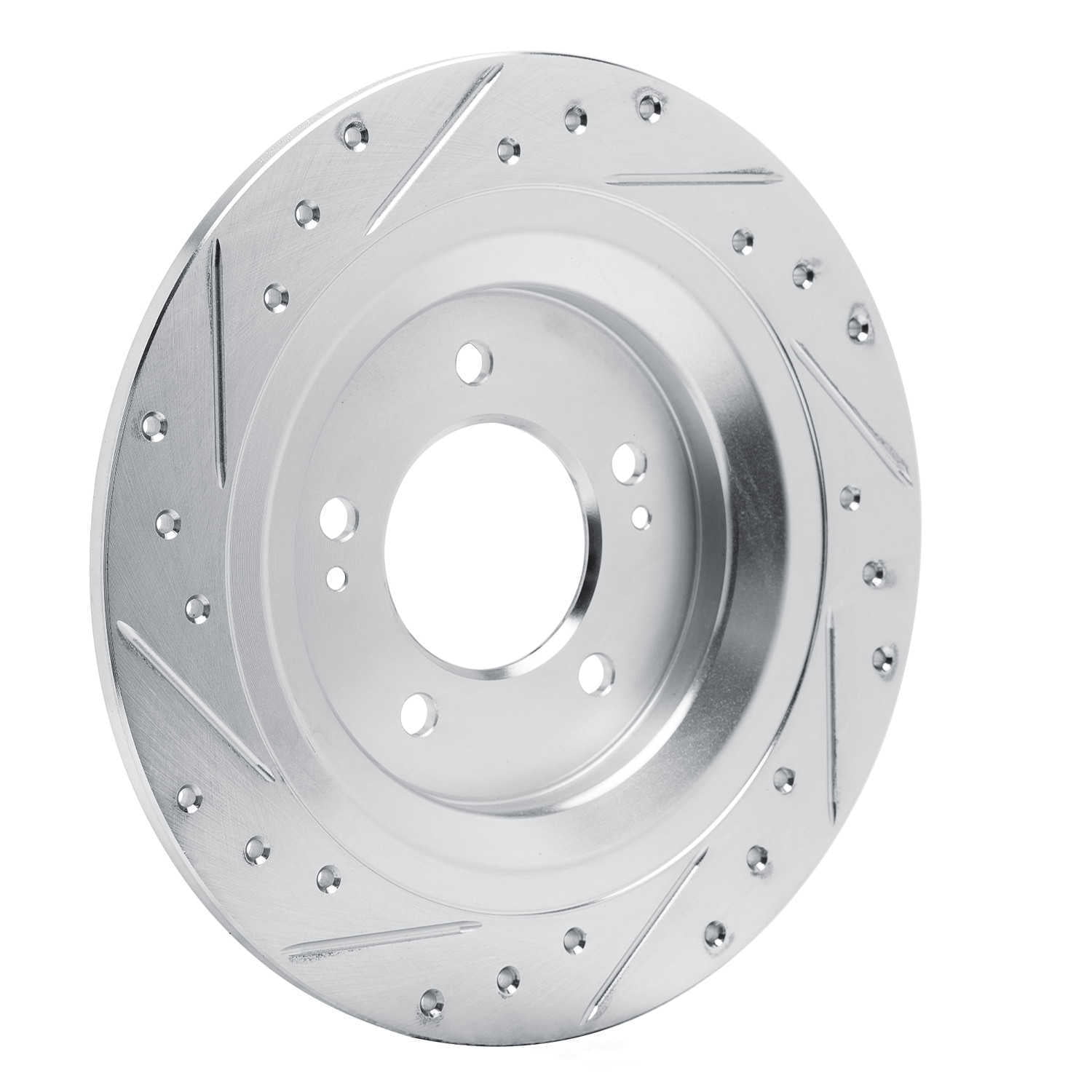 Dynamic Friction Company 631-03068R DFC Brake Rotor - Drilled And Slotted - Silver